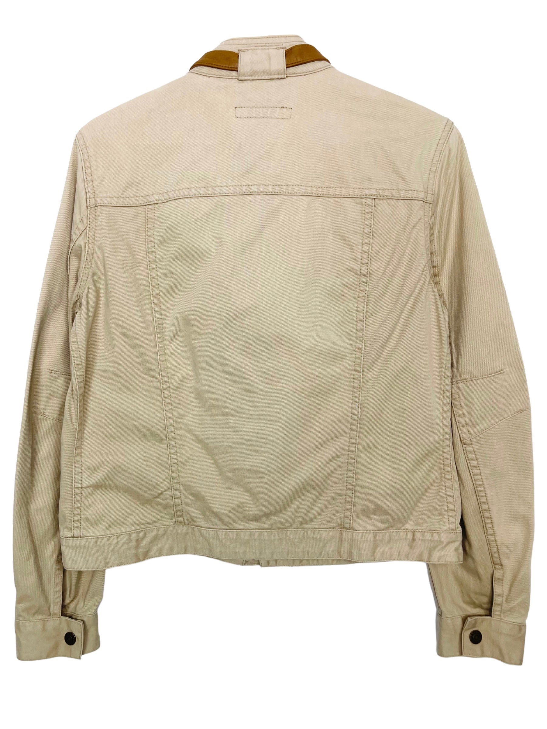 Blouson avec détails en cuir - L - PLOMOSTORE - Friperie en ligne