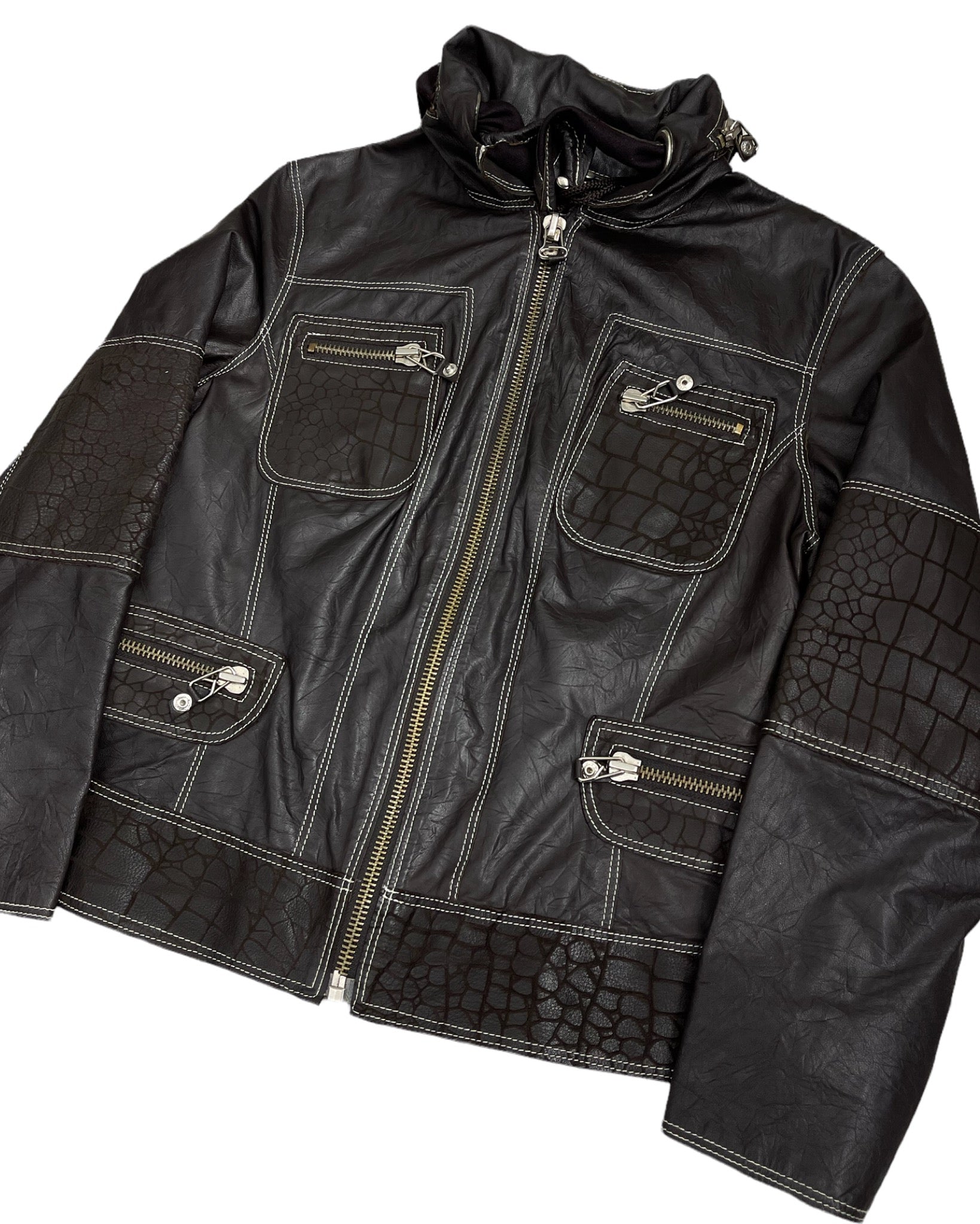 Blouson en cuir Roberto Cavalli Blouson en cuir - L - PLOMOSTORE