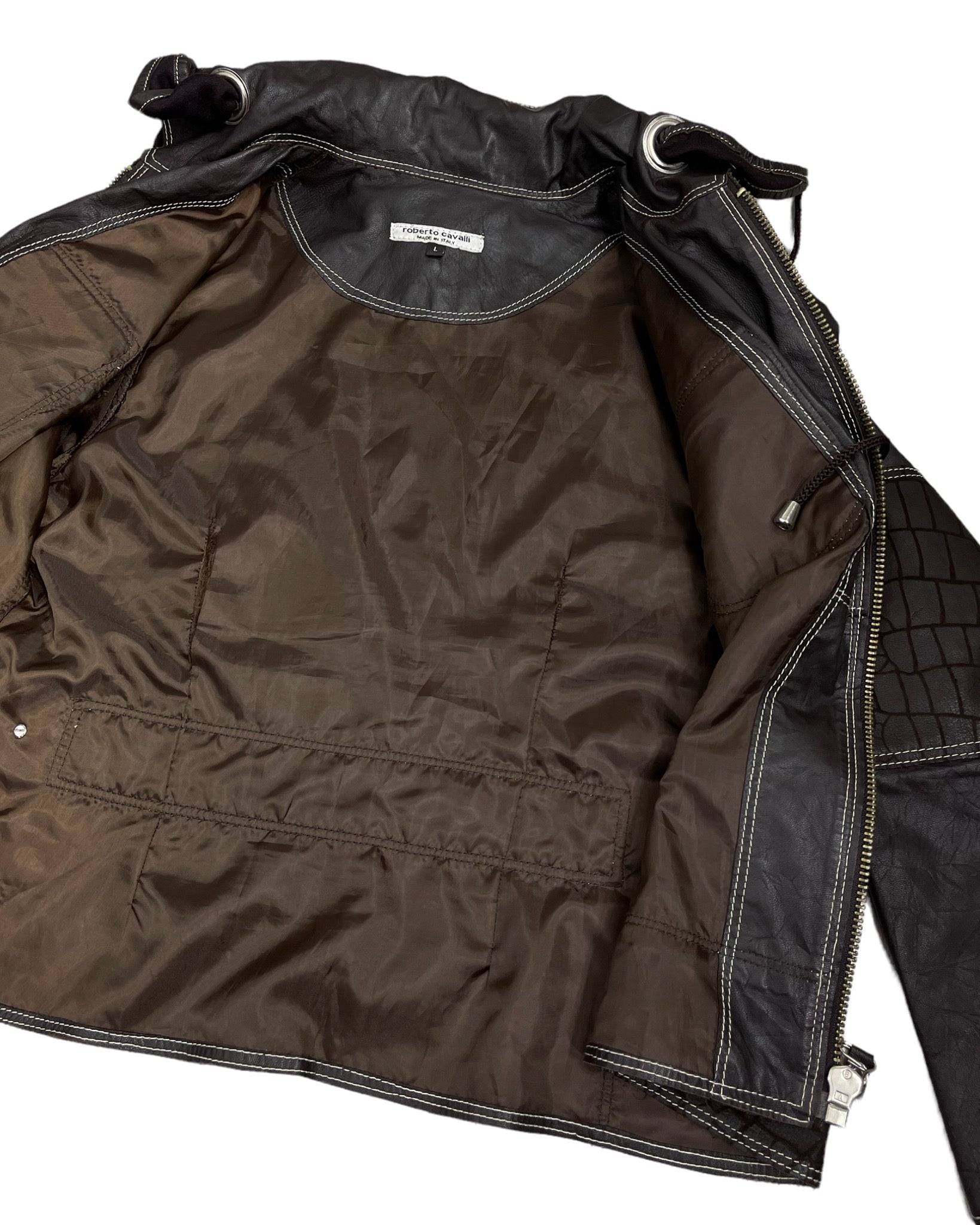 Blouson en cuir Roberto Cavalli Blouson en cuir - L - PLOMOSTORE