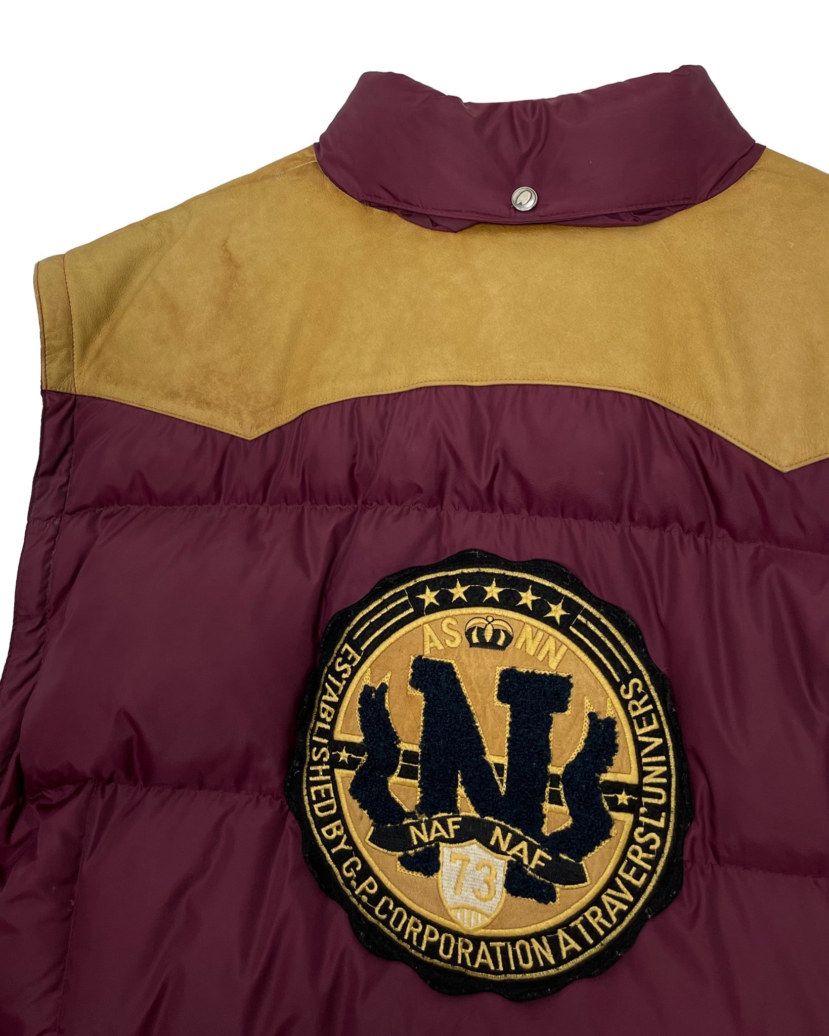 Doudoune NAF-NAF Doudoune avec empiècement en cuir - L - PLOMOSTORE