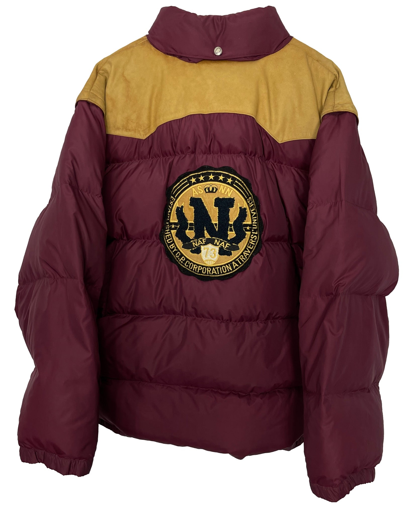 Doudoune NAF-NAF Doudoune avec empiècement en cuir - L - PLOMOSTORE