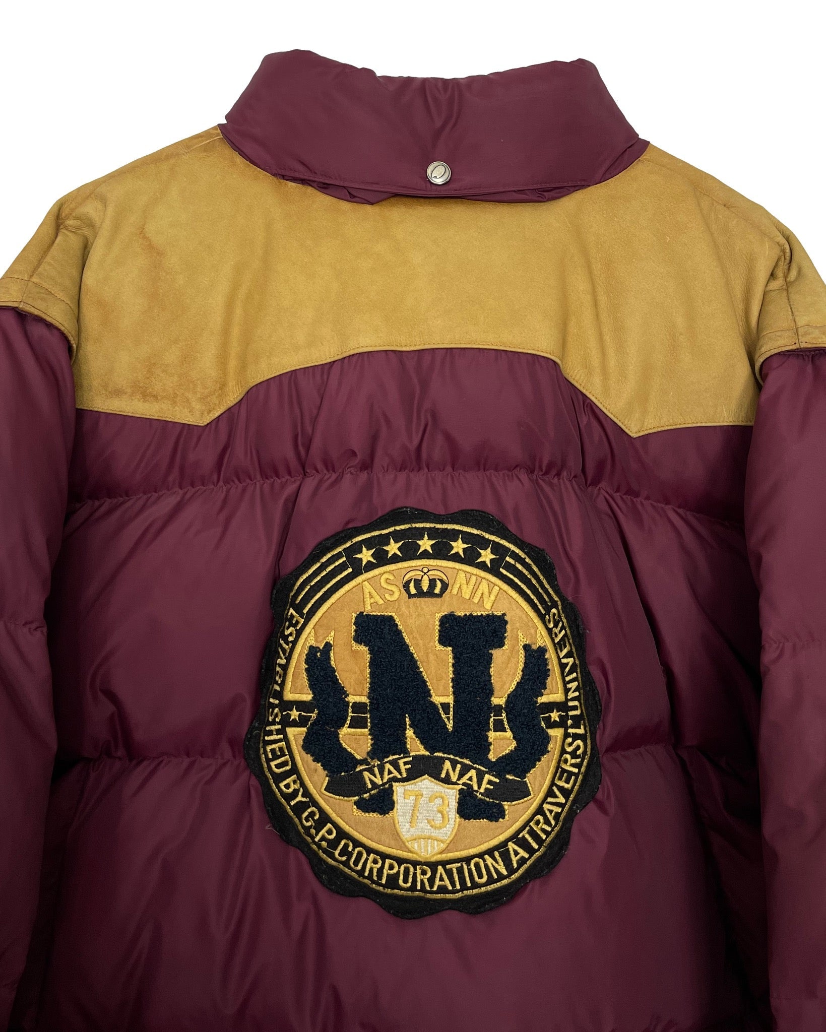 Doudoune NAF-NAF Doudoune avec empiècement en cuir - L - PLOMOSTORE