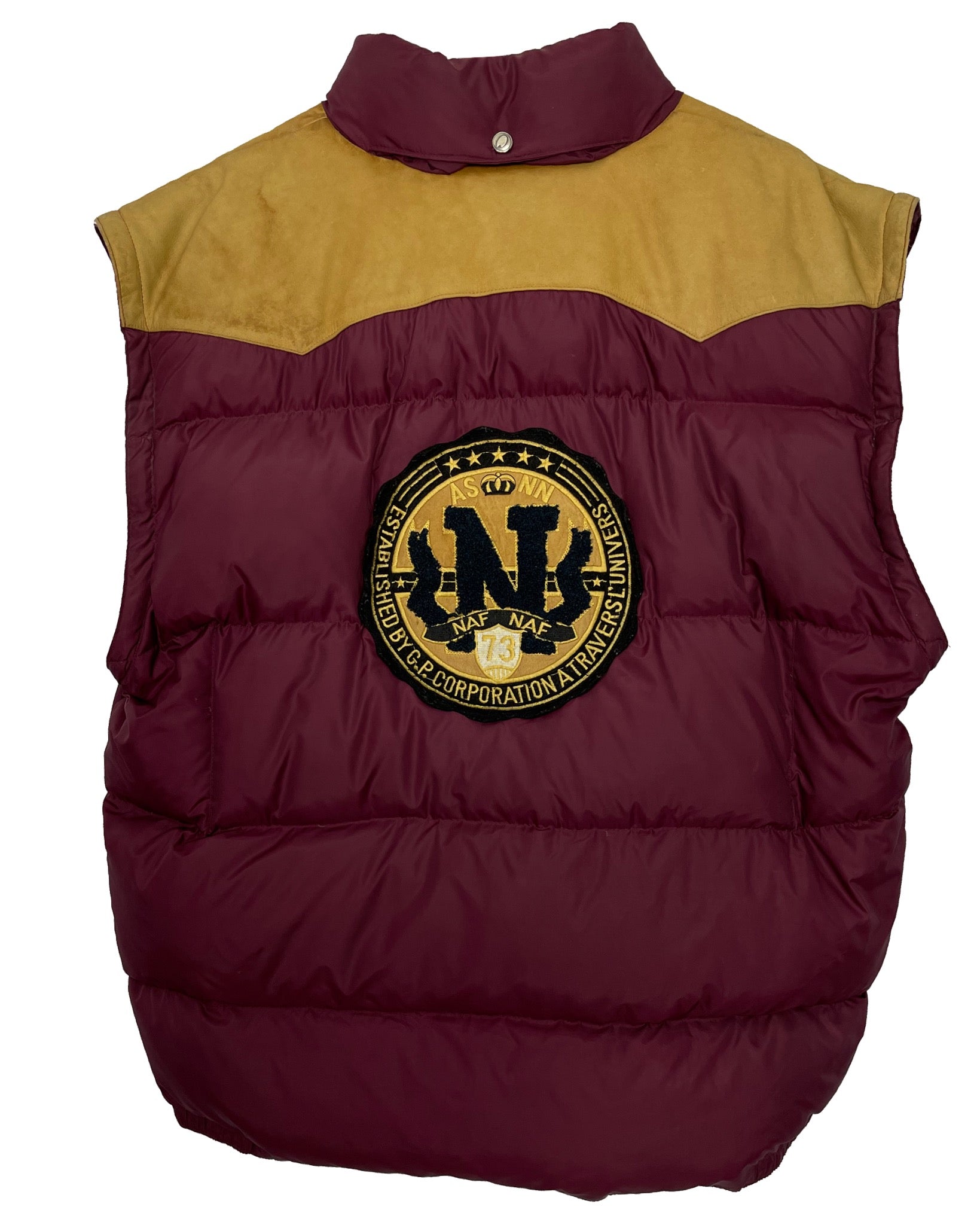 Doudoune NAF-NAF Doudoune avec empiècement en cuir - L - PLOMOSTORE