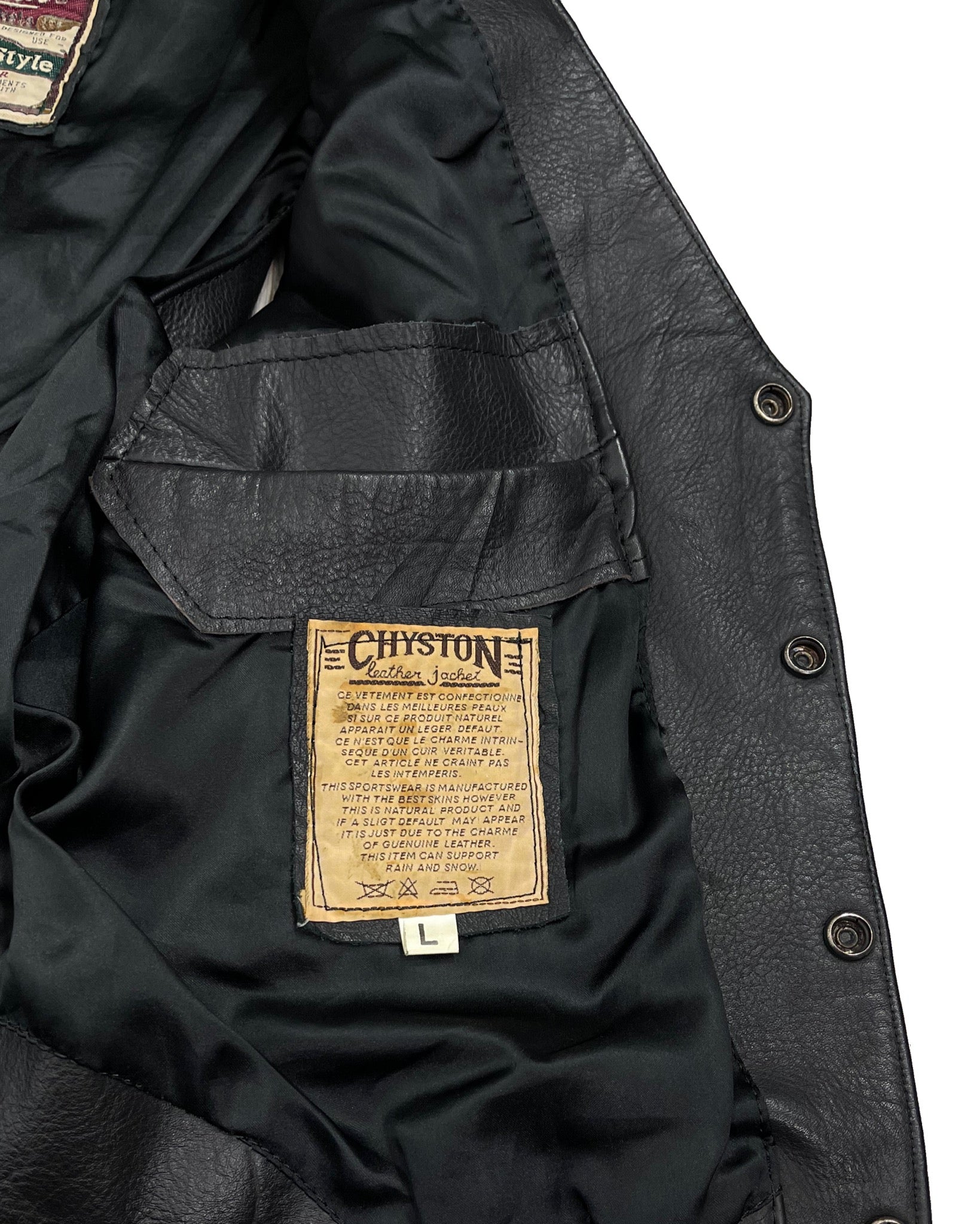 Blouson en cuir Chyston Gilet en cuir - L - PLOMOSTORE