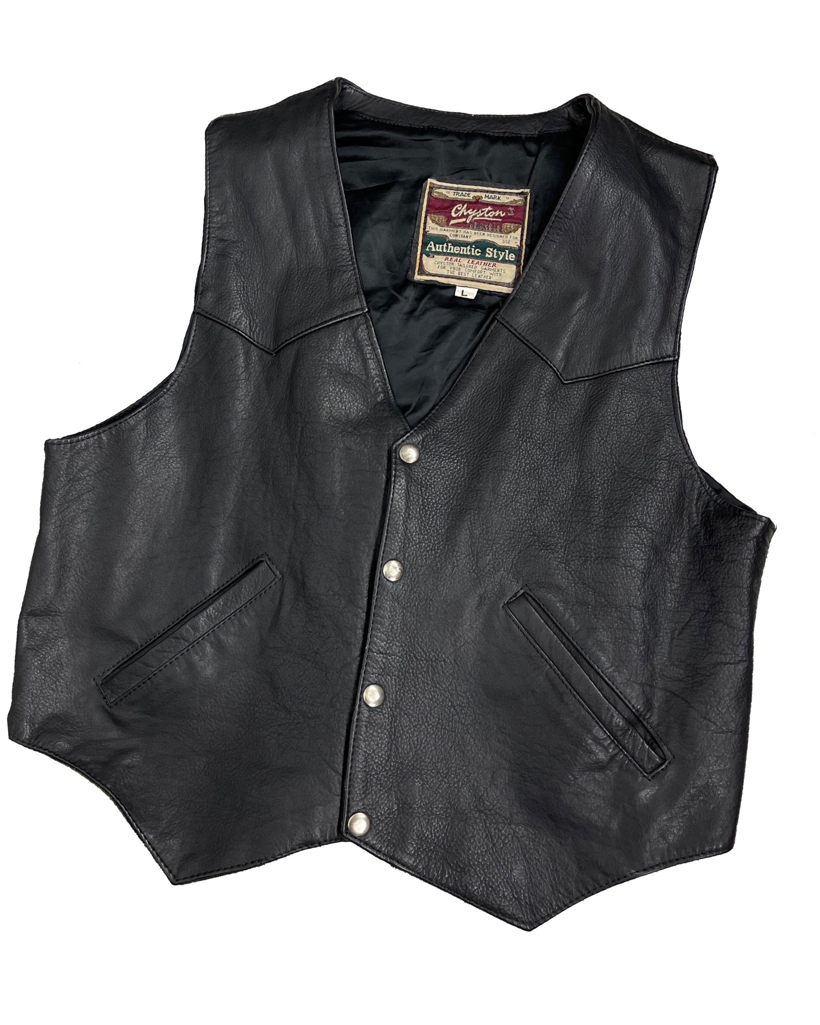 Blouson en cuir Chyston Gilet en cuir - L - PLOMOSTORE