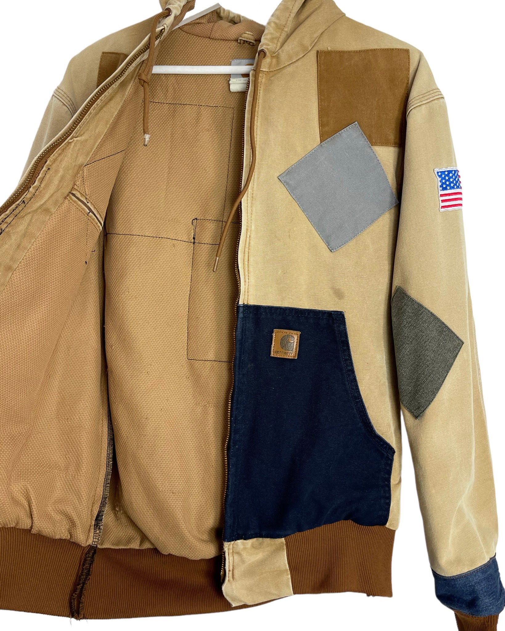 Blouson Carhartt Veste upcyclée style patchwork - M/L - PLOMOSTORE