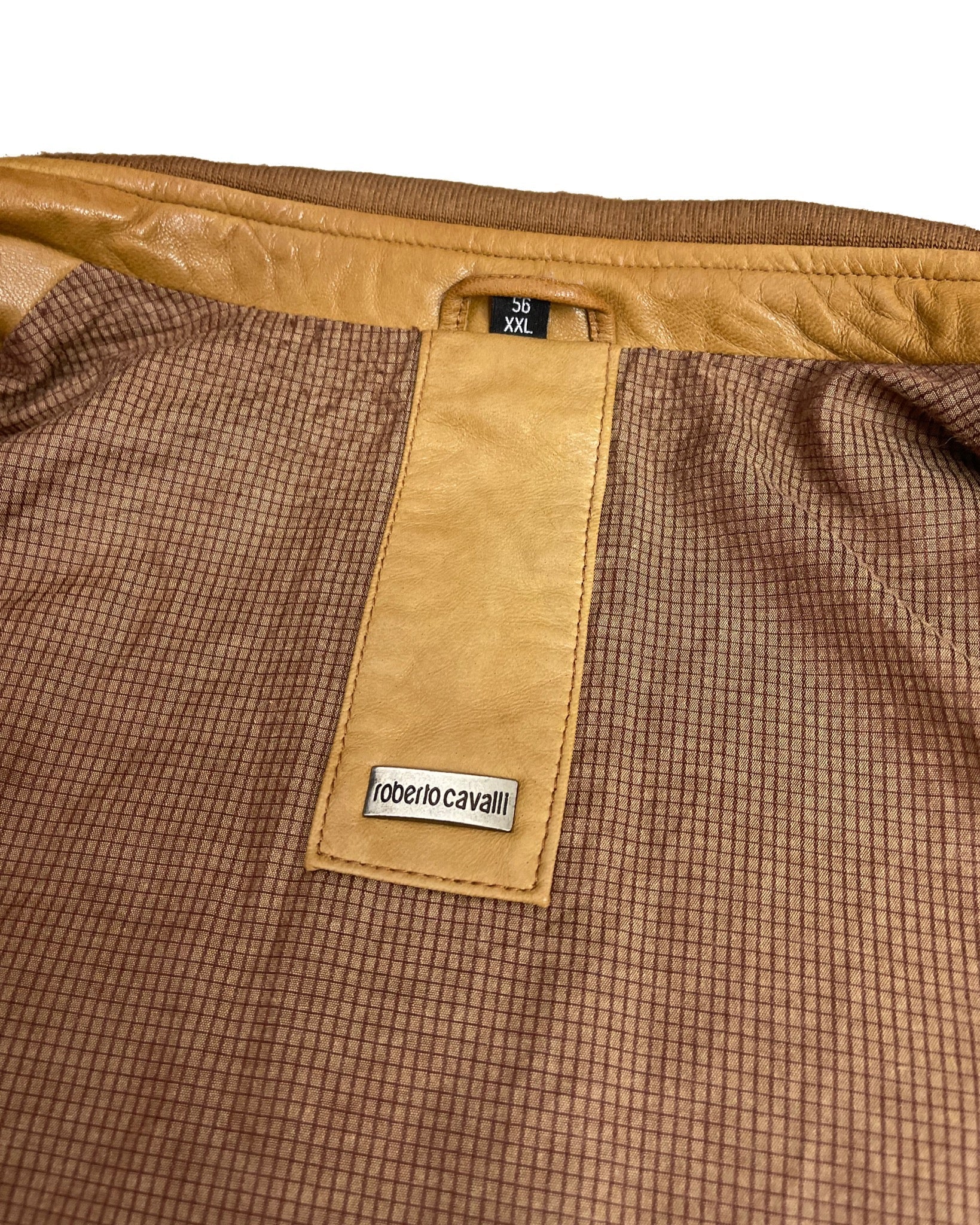 Blouson en cuir Roberto Cavalli Veste en cuir - XXL - PLOMOSTORE