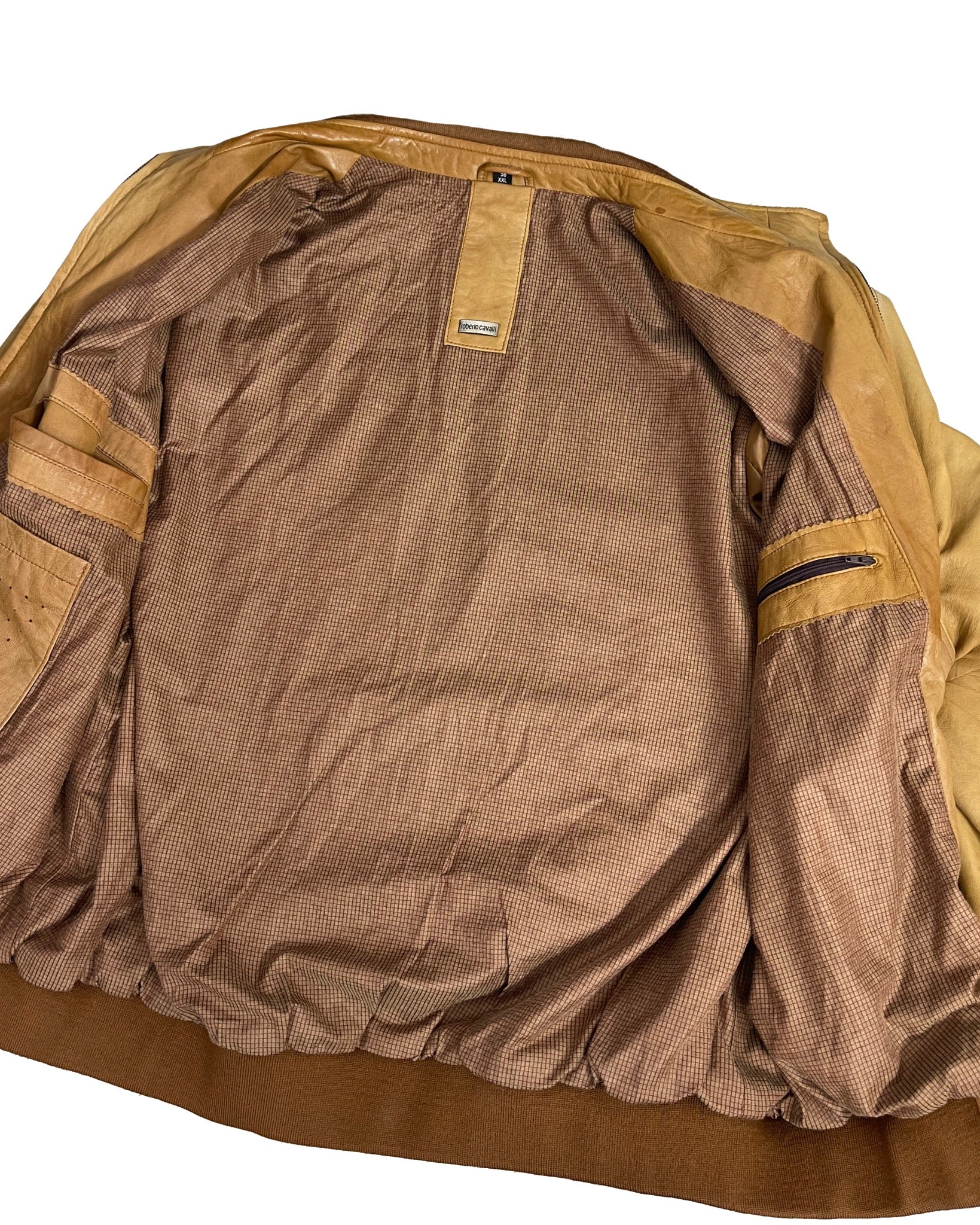 Blouson en cuir Roberto Cavalli Veste en cuir - XXL - PLOMOSTORE