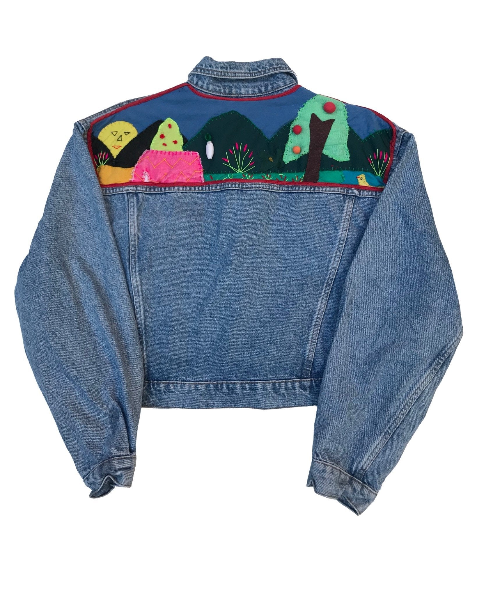 Veste en jean Vintage Veste en jean customisée - M - PLOMOSTORE