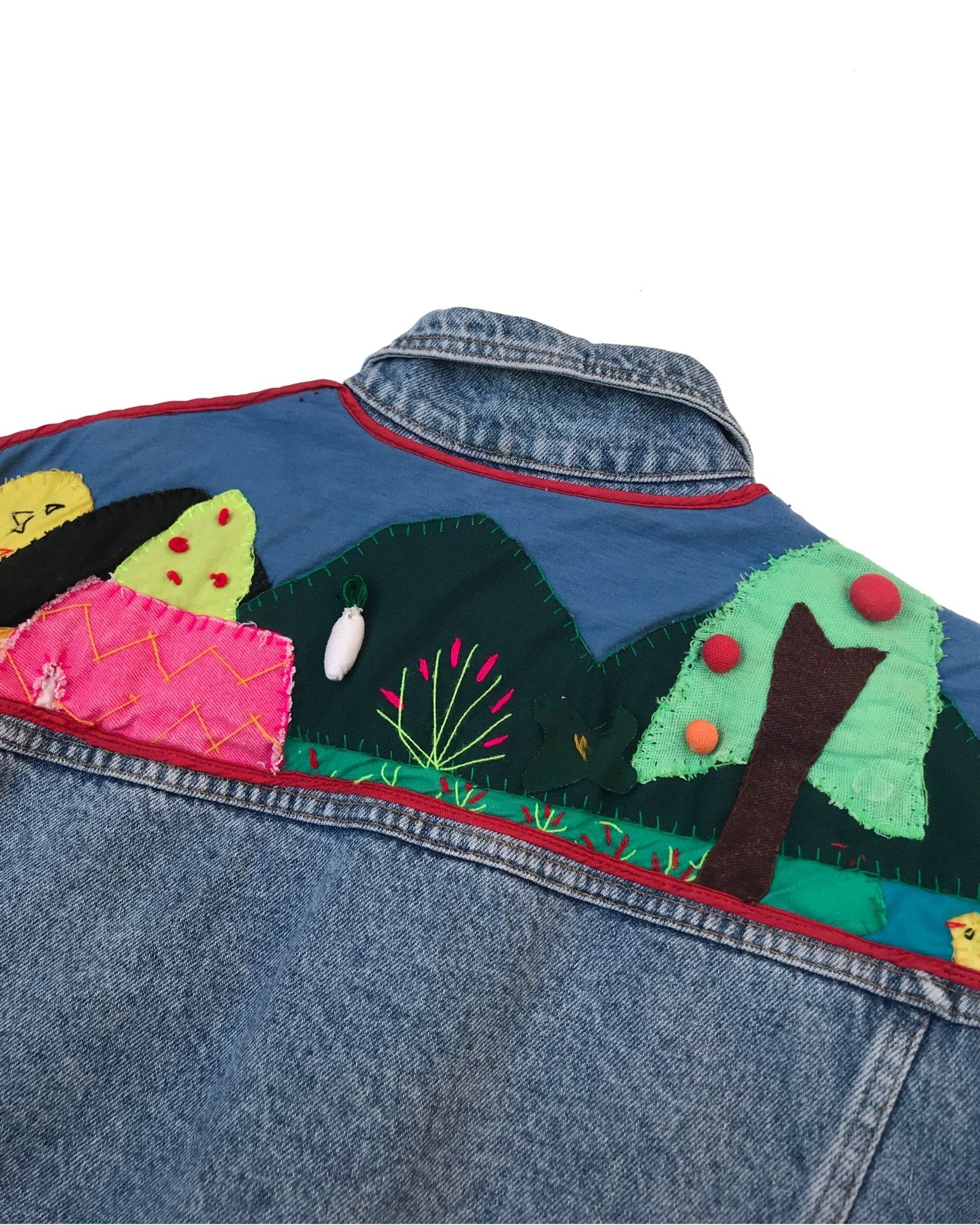 Veste en jean Vintage Veste en jean customisée - M - PLOMOSTORE