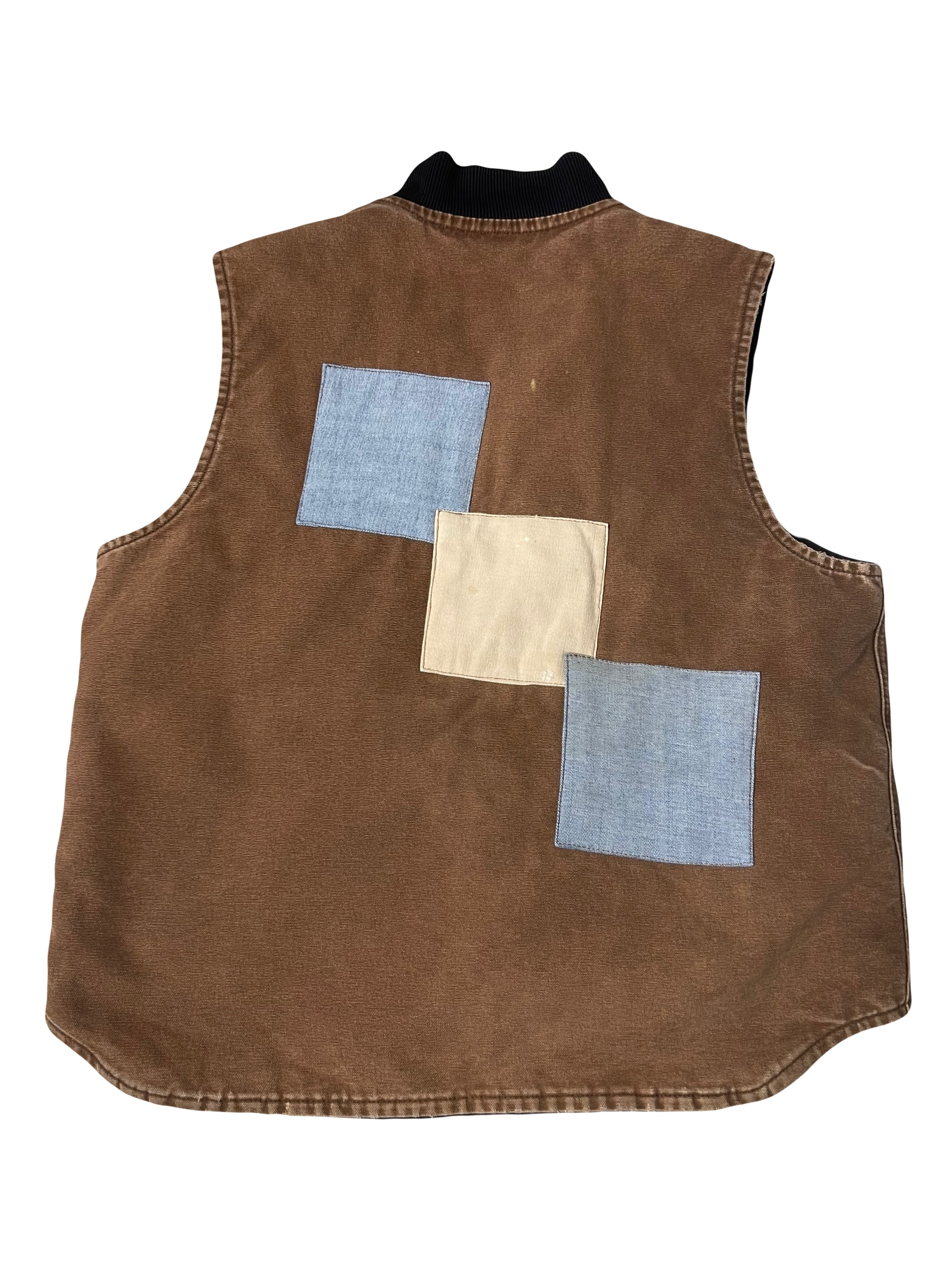 Veste sans manches Carhartt Veste sans manches upcyclée style patchwork - L - PLOMOSTORE