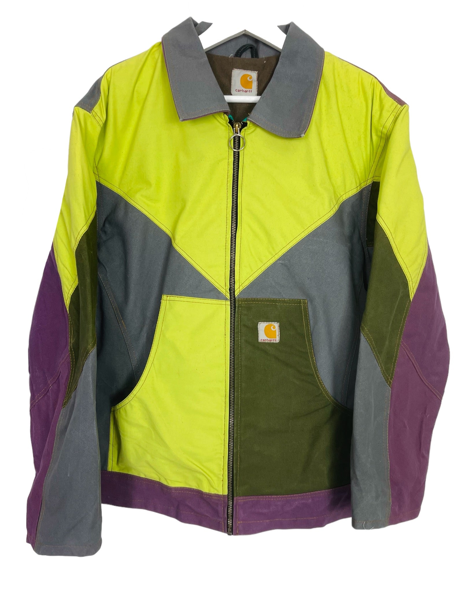 Blouson Carhartt Veste upcyclée style patchwork - L - PLOMOSTORE