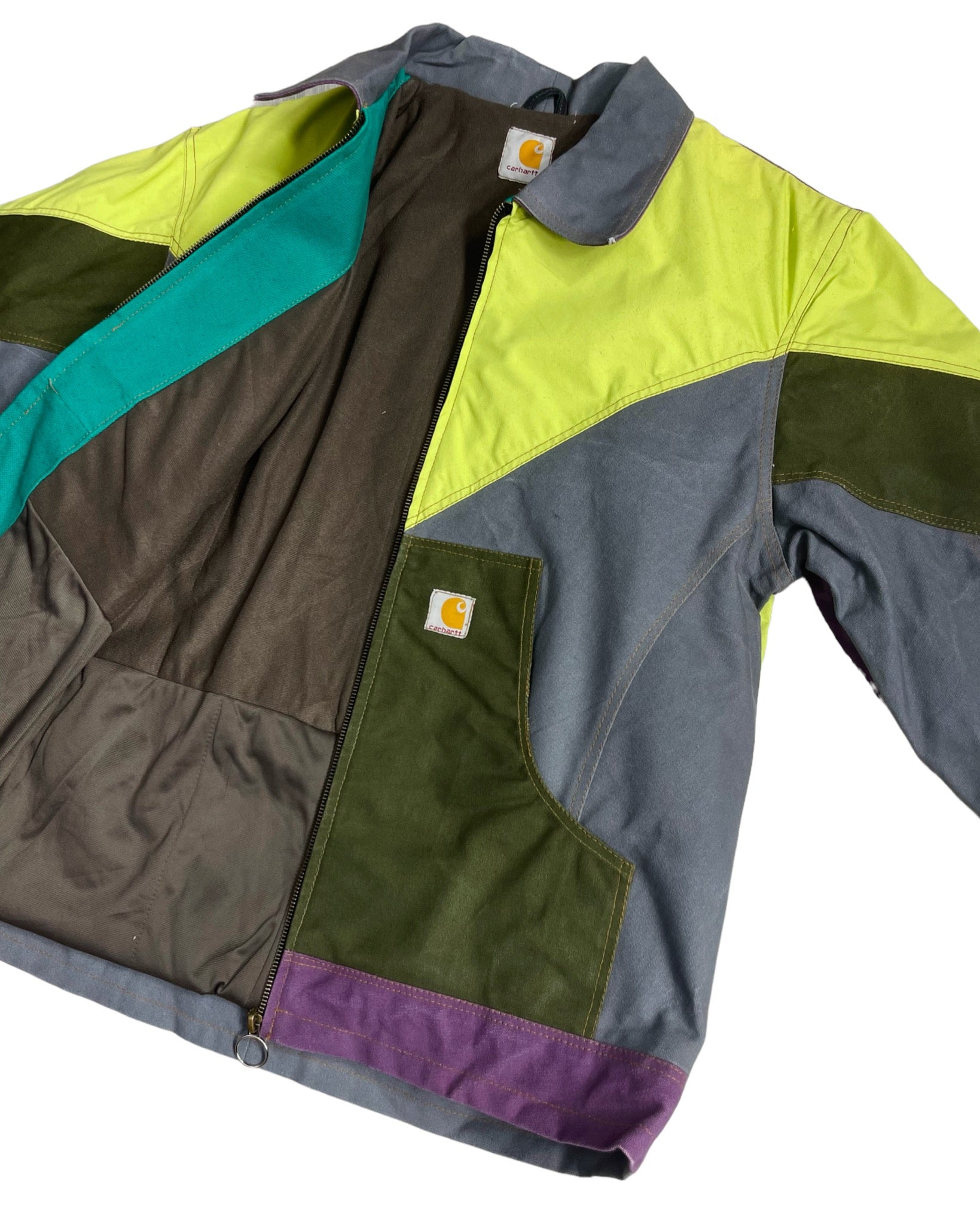 Blouson Carhartt Veste upcyclée style patchwork - L - PLOMOSTORE
