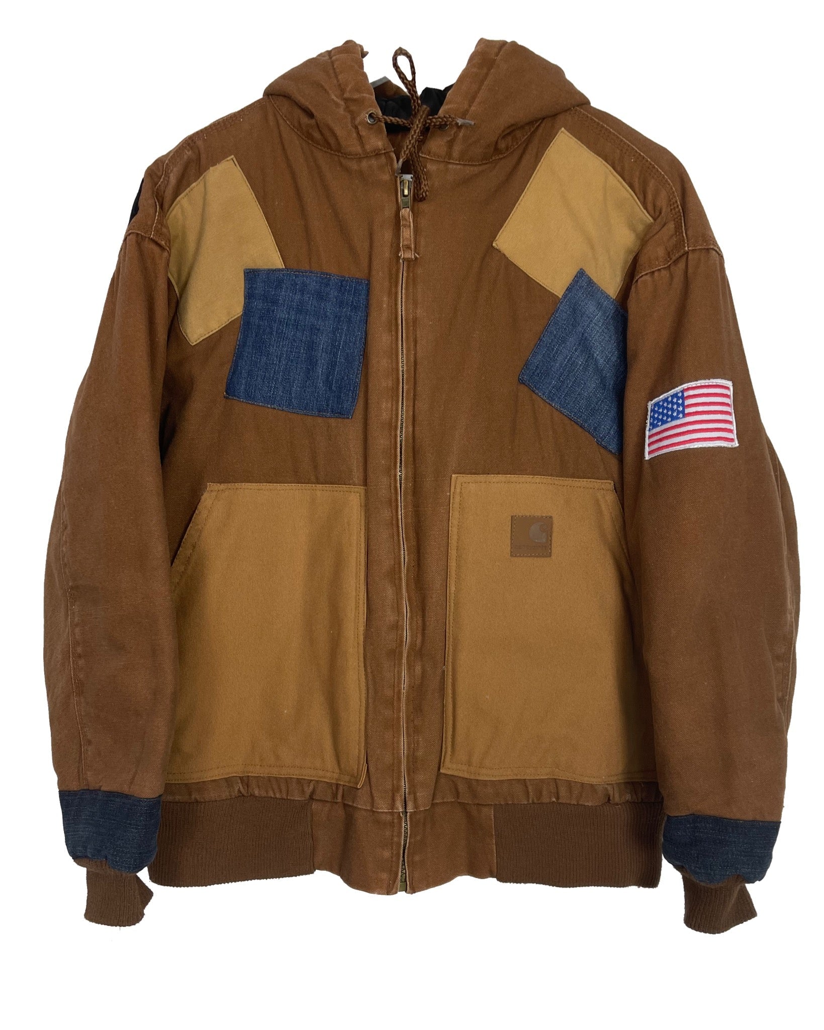 Blouson Carhartt Veste upcyclée style patchwork - L - PLOMOSTORE