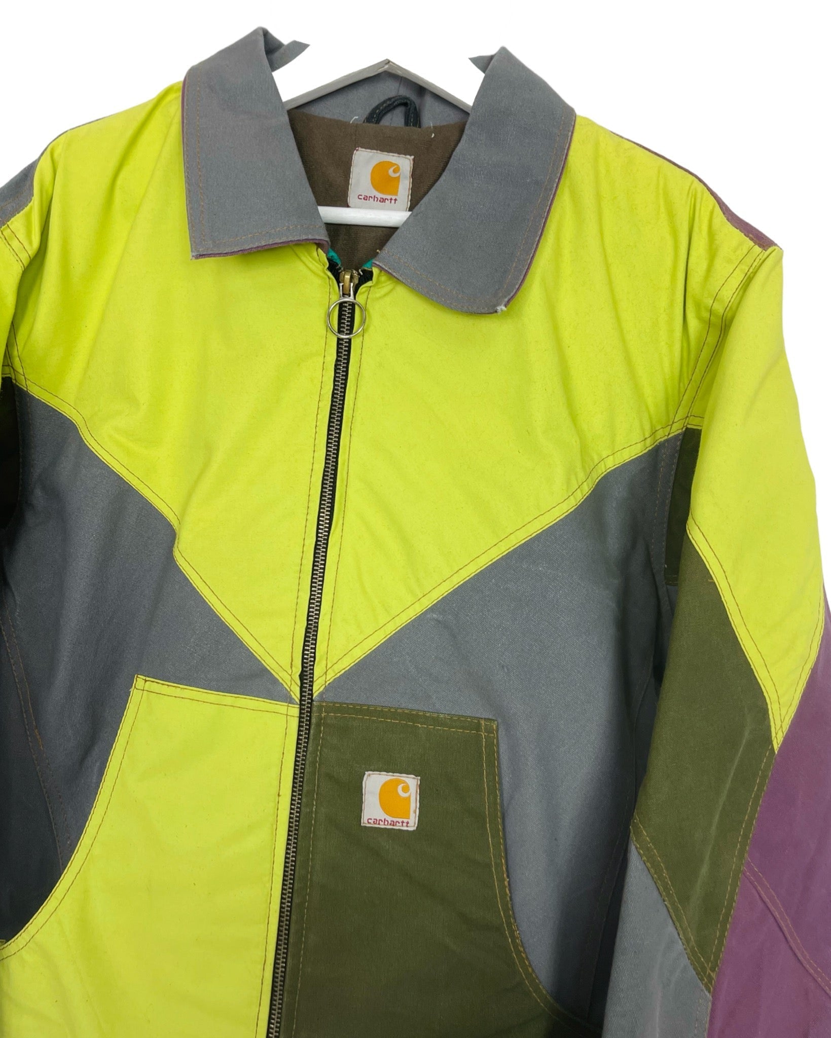 Blouson Carhartt Veste upcyclée style patchwork - L - PLOMOSTORE