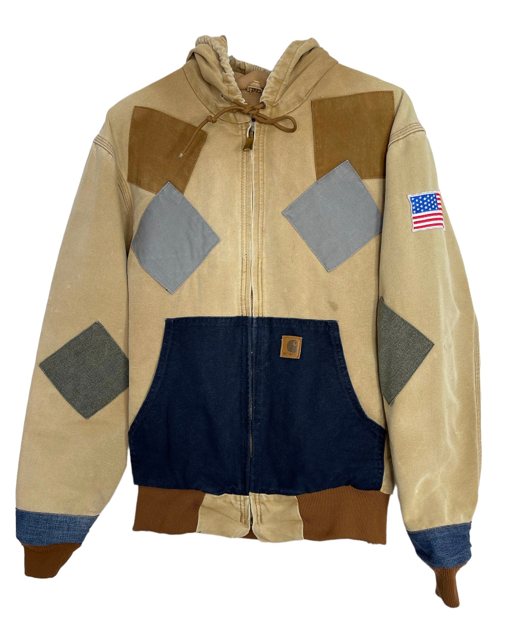 Blouson Carhartt Veste upcyclée style patchwork - M/L - PLOMOSTORE