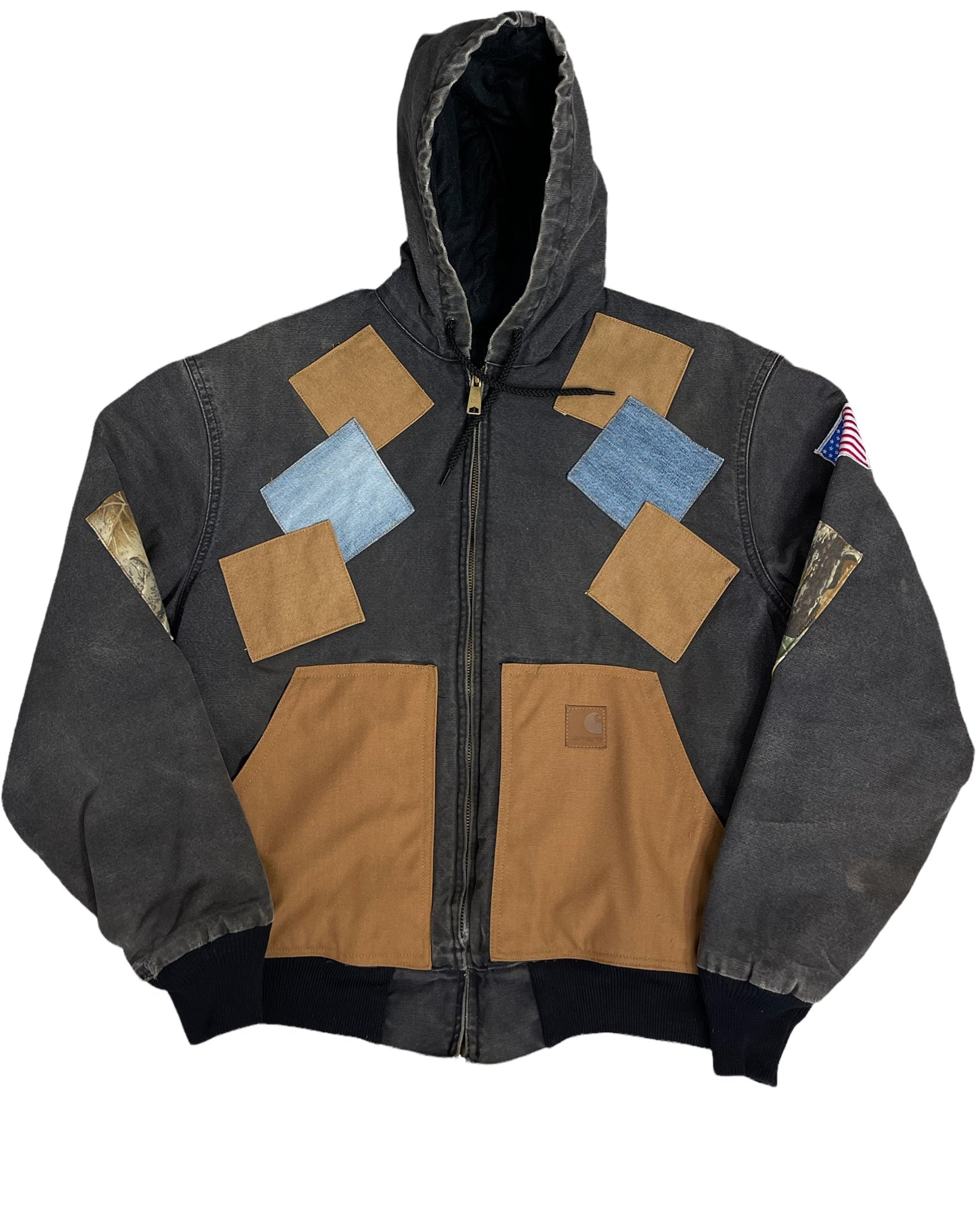 Blouson Carhartt Veste upcyclée style patchwork - M/L - PLOMOSTORE