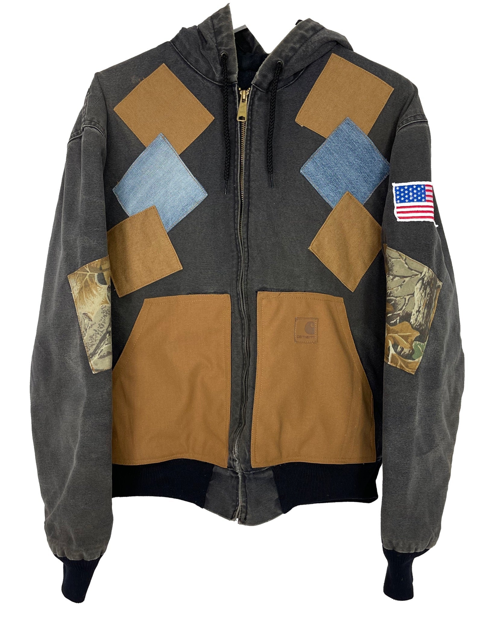 Blouson Carhartt Veste upcyclée style patchwork - M/L - PLOMOSTORE