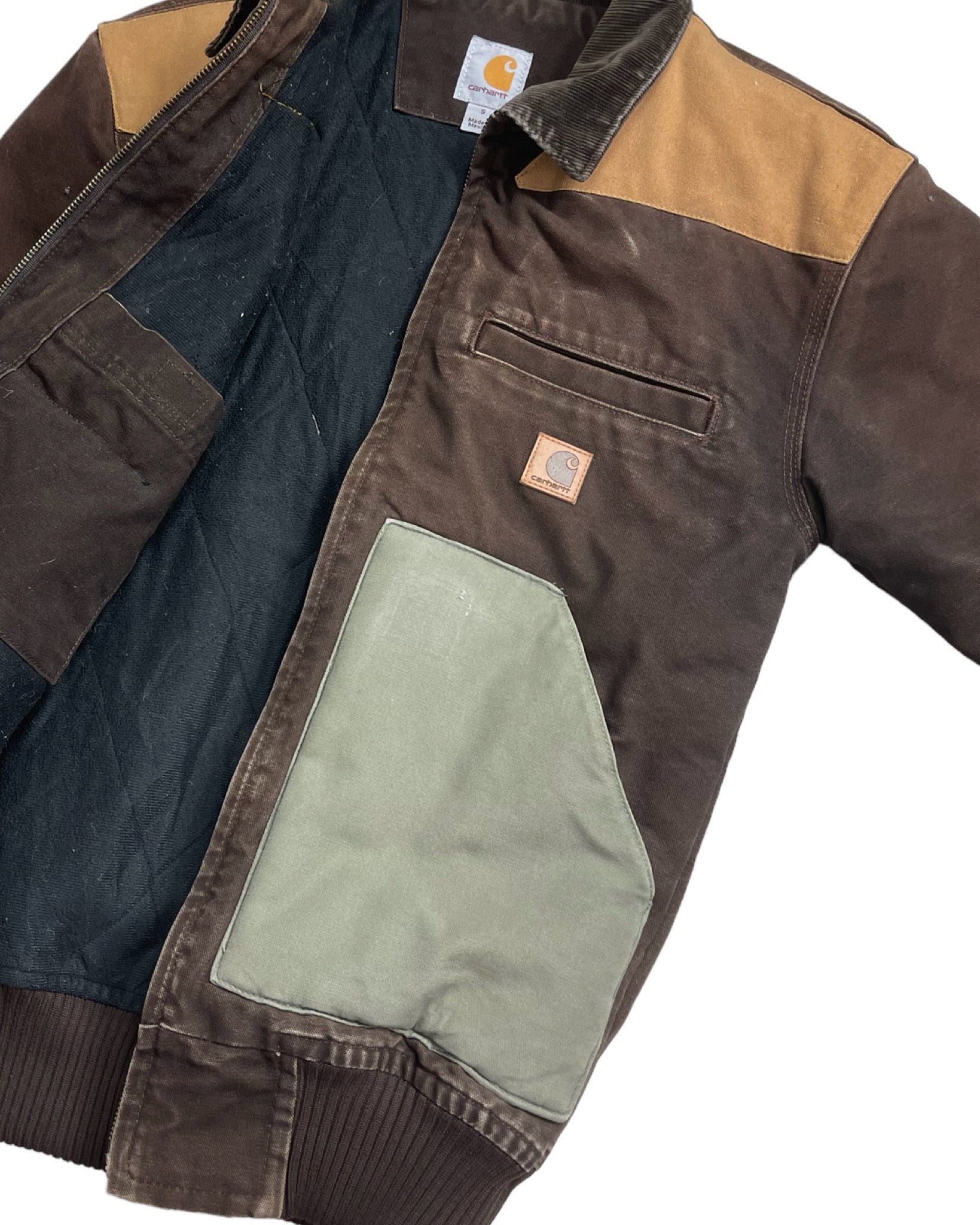 Blouson Carhartt Veste upcyclée style patchwork - S - PLOMOSTORE
