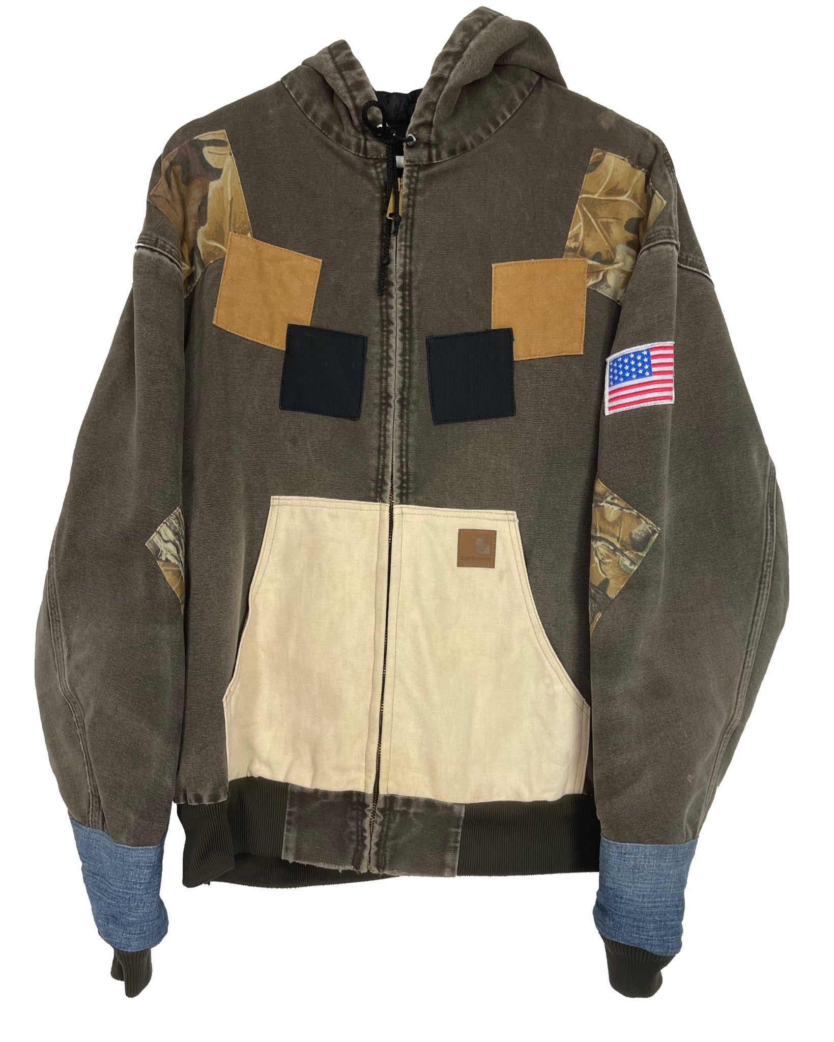 Manteau Carhartt Veste upcyclée style patchwork - XL - PLOMOSTORE