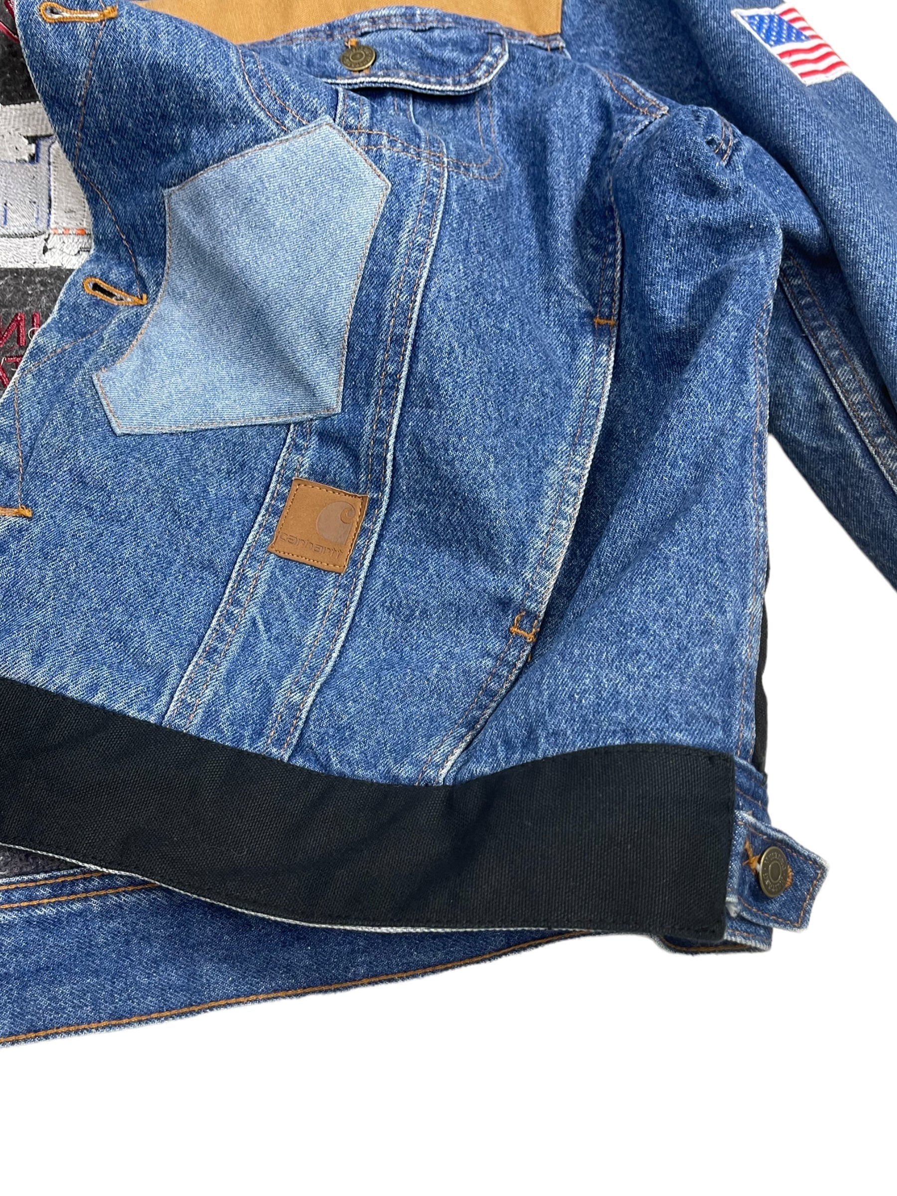 Blouson Carhartt Veste upcyclée style patchwork - XL - PLOMOSTORE