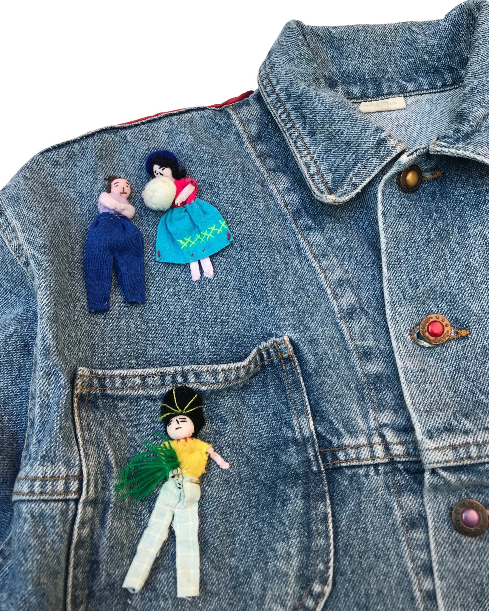 Veste en jean online customisée